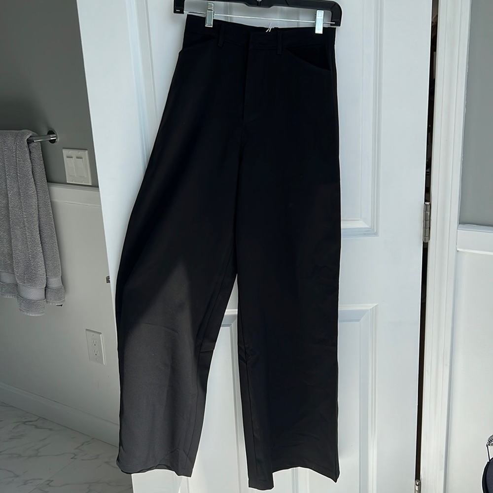 Never been worn black wide leg slacks